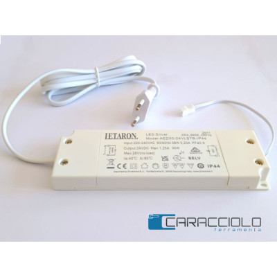 ALIMENTATORE 30W 24V C/CAVO...